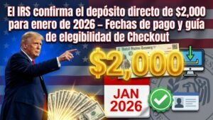 El IRS confirma el depósito directo de $2,000 para enero de 2026 – Fechas de pago y guía de elegibilidad de Checkout