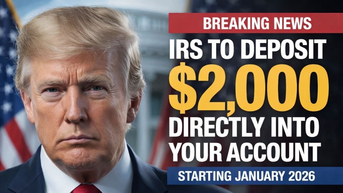IRS to Deposit $2,000 Directly Into Your Account Starting January 2026